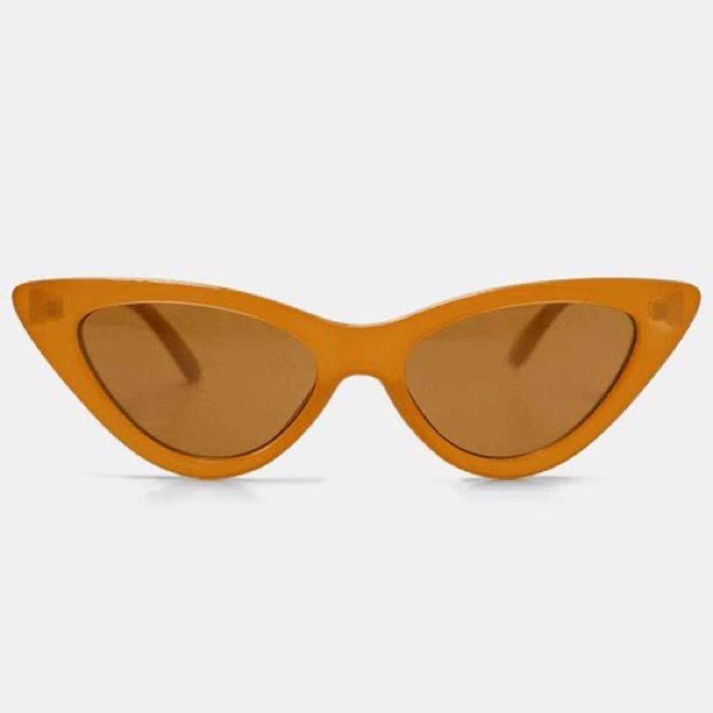 Zara slim cat eye sunglasses in burnt orange with case